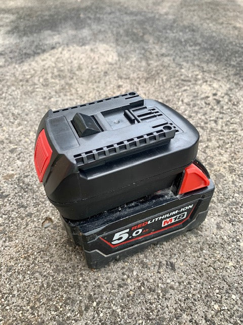 Milwaukee 18v battery adaptor to Bosch Blue tools