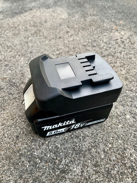 Makita 18v battery adaptor to Metabo / Rothenberger tools, with fuel gauge