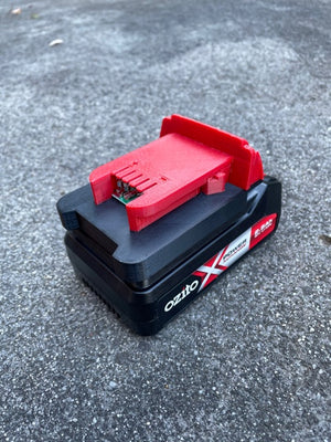 ozito 18v battery adaptor to Milwaukee tools